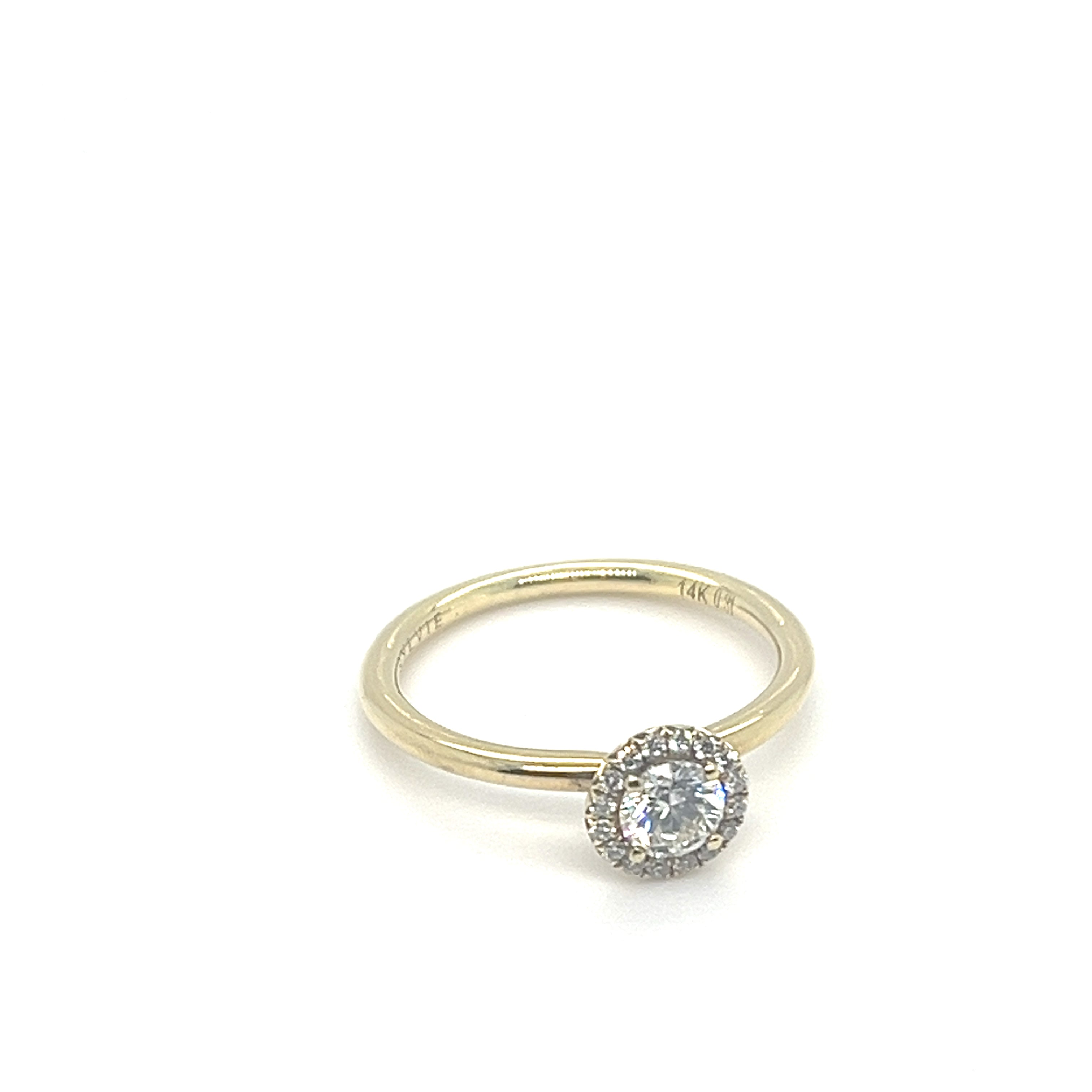 0.31CT BR J-VS2 NCT / 14KYG 0.12CTW BR HALO ENG. RING