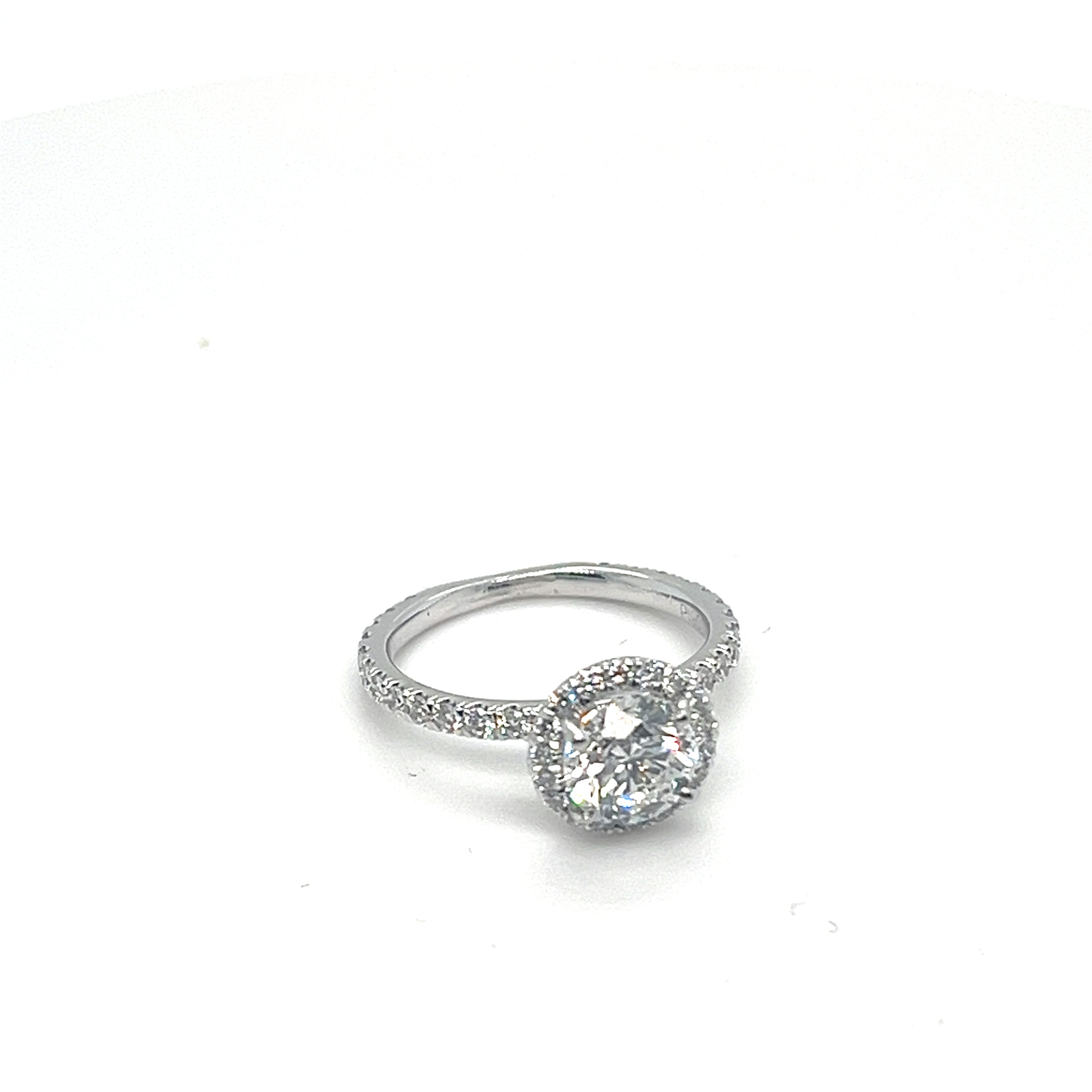 1.02CT BR F I1 NCT/ PLAT 0.53 CTW BR DIA HALO STYLE ENG RING 1.02CT BR F I1 *W* 6.21*6.24*4.
