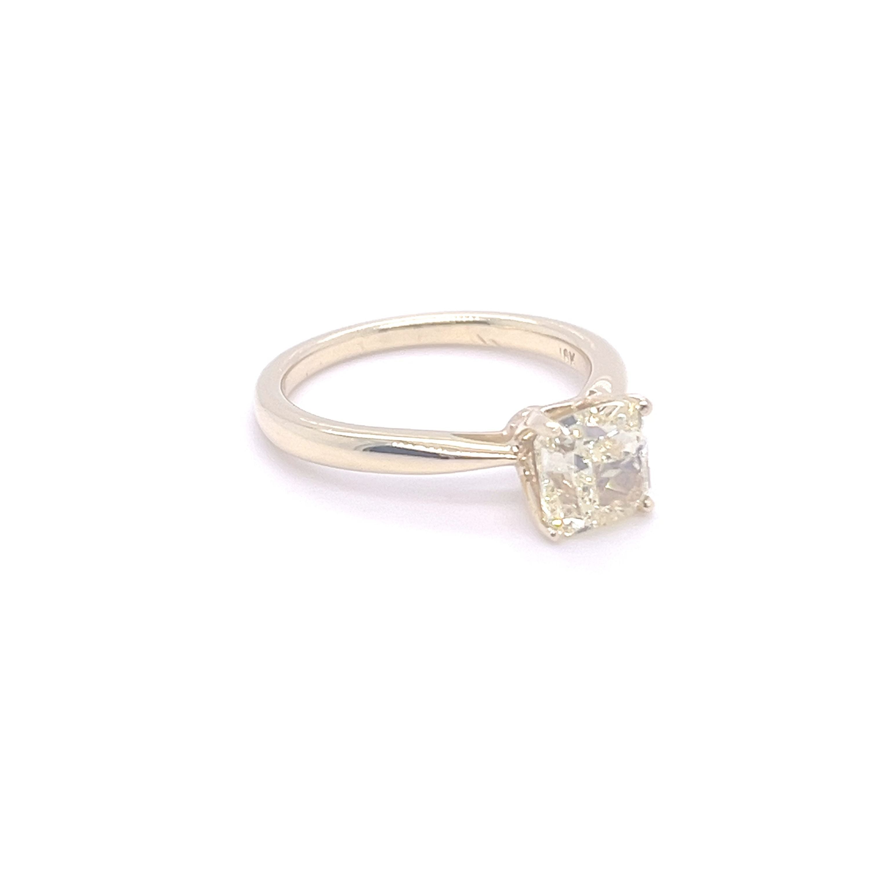 8KYG 1.70 CT CUS FY- I1 1 SOLITAIRE ENG RING GIA# 1176721773