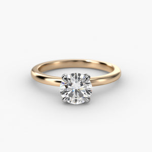 Round 2 CT Certified Lab-Grown Diamond Claw Prong Flush Fit Engagement Ring in 14K White Gold