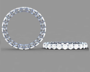14KWG 1.96CTW BR LAB DIA ETERNITY BAND