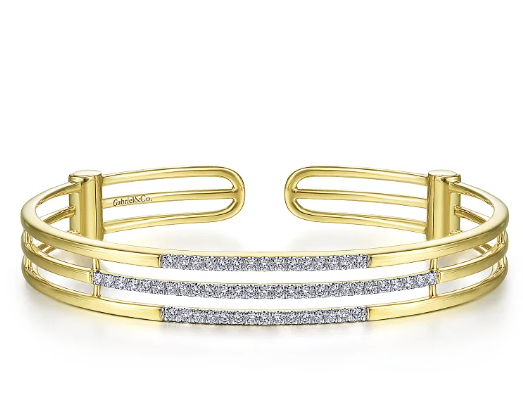 14kyg-0.73ctw-chain-link-with-dia-frame-3-row-dia-banglesize-6--serial#-s1407630