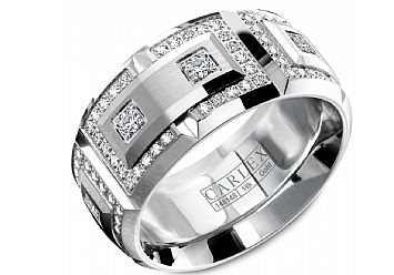 14kwg-1.10ctw-sandpaper-top-&-high-polish-bevel/cut/inside-wide-mens-band--size-10