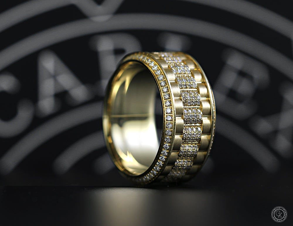18kwg-&-18kyg-1.15ctw-with-diamond-center--and-diamond-edges-band---11-mm-wide----finger-size-7