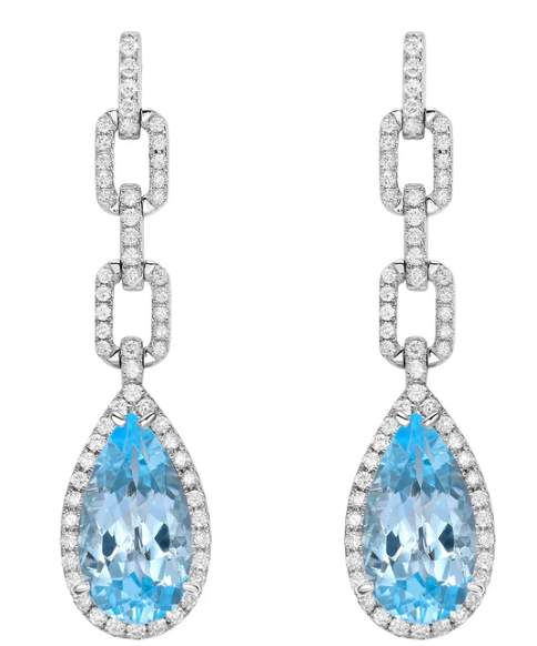 14kwg-9.92ctw-sky-blue-topaz-and-1.10ctw-br-dia-chain-link-drop-earrings