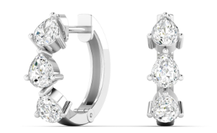 14kwg-0.85ctw-ps-lab-dia-3-stone-huggie-hoop-earrings