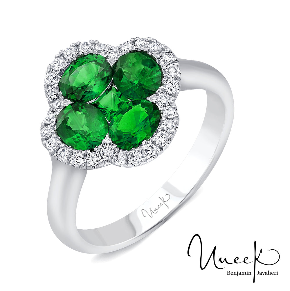 1.30ct-cus/ov-em/-18kwg-br-0.25ctw-dia-flower-ring