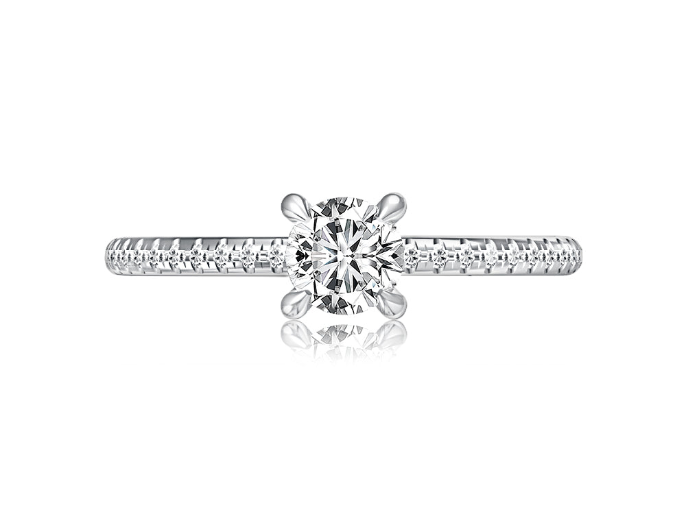 14kw/rg-0.26ctw-br-dia-under-halo-dia-shank-w-rg-quilt-accent-eng-ring----------------3.00ct-br-cntr