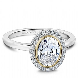 14kwg-&-yg-br-0.15ctw-dia-oval-halo-&-plain-shank-eng-ring.--1.50-ct-center--24=0.15