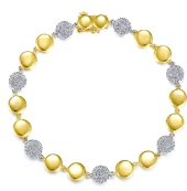 14kwg/yg-0.69ctw-of-br-dia-alternating-disc-womens-fashion-bracelet