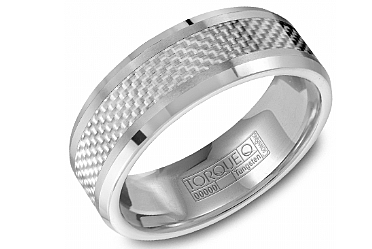 TUNGSTEN CARBIDE GREY 8MM-2.2MM ALL HIGH POLISH MENS BAND SIZE 10