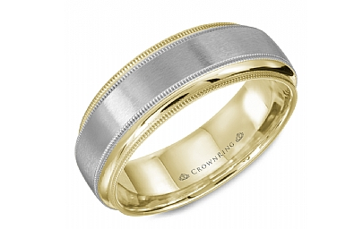 14kw/yg-7mm-sandpaper-center-and-high-polish-edges-mens-band