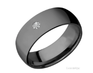 black-zirconium-8mm-domed-band-with-one-round-diamond-that-is-.10ct-flush-set.-satin