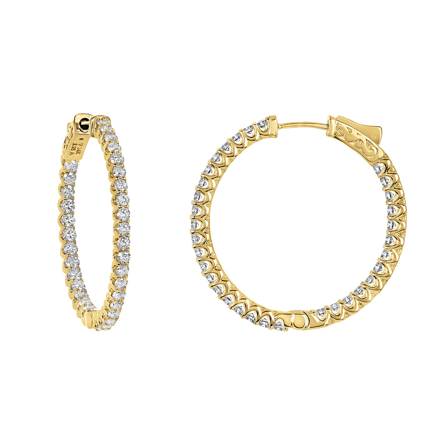 14KRG 1.20CT BR DIA IN/OUT HOOPS