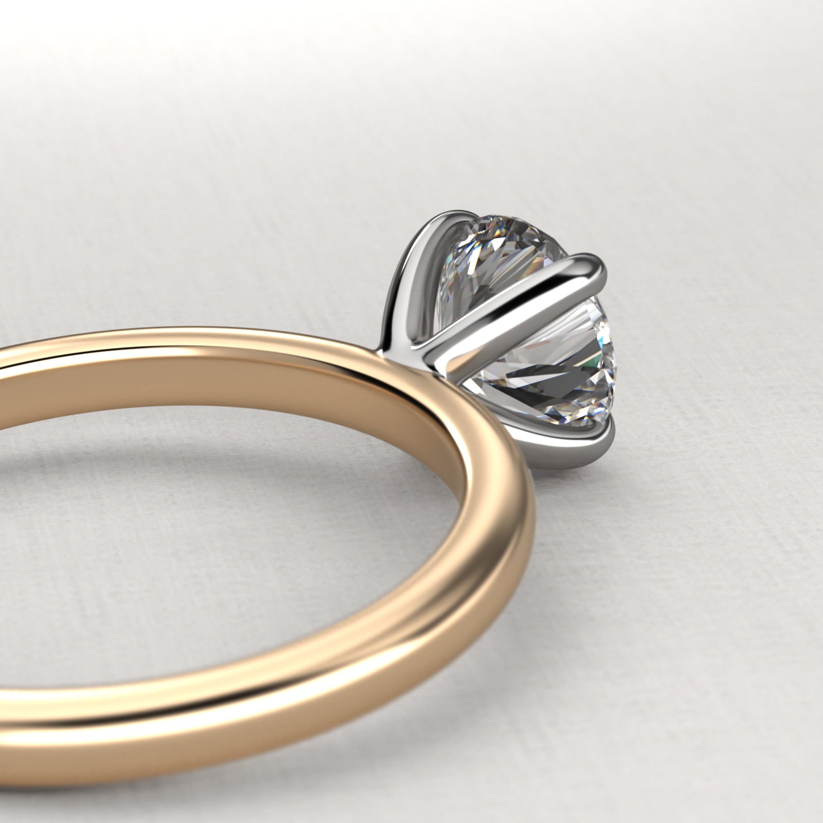 Round 2 CT Certified Lab-Grown Diamond Claw Prong Flush Fit Engagement Ring in 14K White Gold