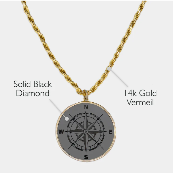 14kyg-16ct-26mm-solid-diamond-compass-engraved-w-yg-backing-rope-chain-necklace