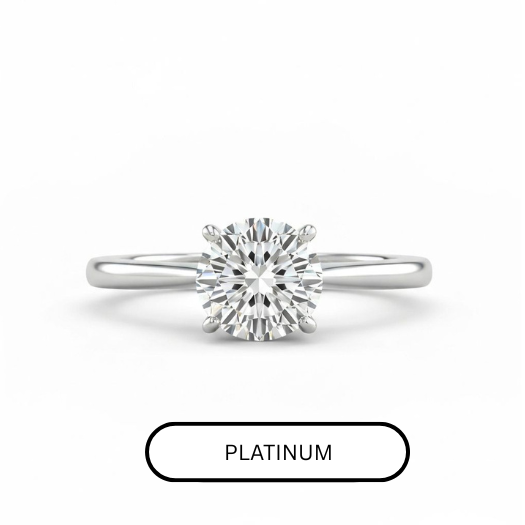 Diamond Under Halo Cathedral Engagement (Platinum)