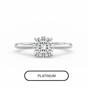 Diamond Under Halo Cathedral Engagement (Platinum)