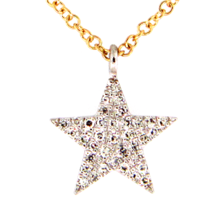 14kyg/wg-0.07ctw-star-pendant-with-18"-bolo-chain-necklace