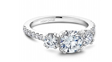 14kwg-0.66ctw-br-3-stone-double-prong-and-half-way-dia-shank-eng-ring--size-6.51ct-cz-center