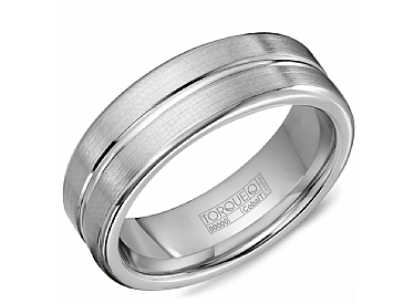 cobalt-white-7mm-sandpaper-top-high-polish-grooves/-edges-mens-band-size-10