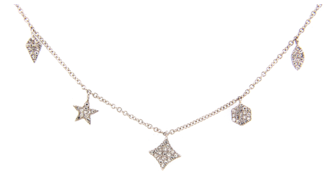 14kyg/wg-0.29ctw-br-dia-mixed-shapes-dangle-with-bolo-chain-necklace