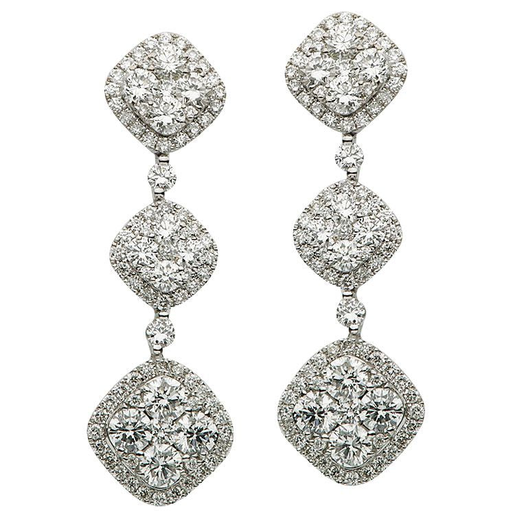 18kwg-2.60ctw-br-dia-three-station-cluster-halo-drop-earrings