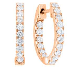 18kyg-0.78ctw-br-dia-in/out-huggie-hoop-earrings