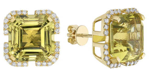 14kyg-9.21ctw-gold-green-quartz-and-0.30ctw-b-r-dia-halo-earrings