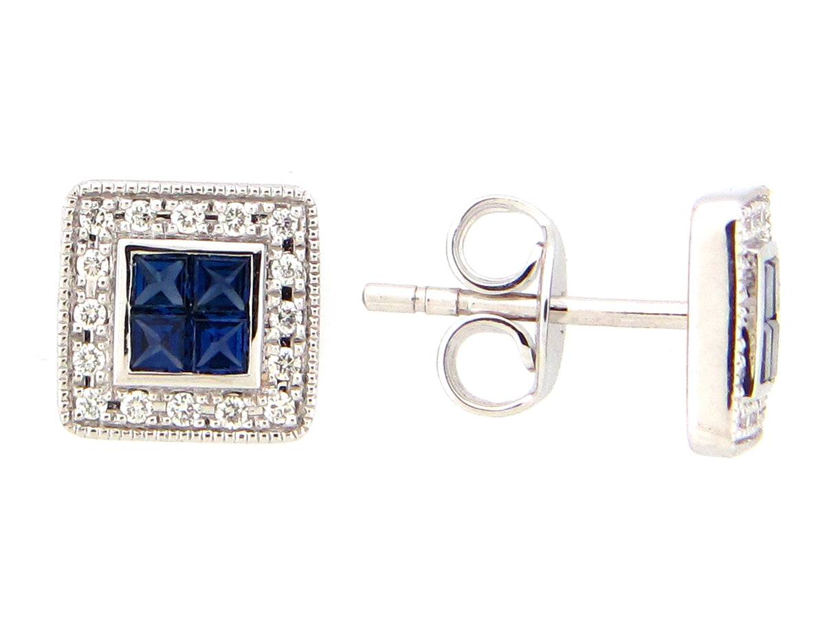 14kwg-0.46ctw-blue-sapphire-abd-0.16ctw-br-dia-halo-milgrain-earrings