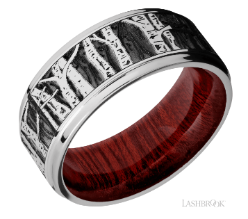 hardwood-sleeve,-inside-of-a-cobalt-chrome-band-with-grooved-edges-&-laser-carved-pattern-of--aspen