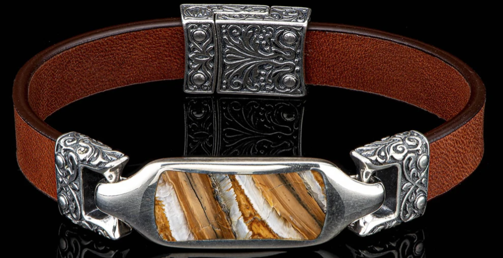 silver--fossil-wooly-mammoth-tooth--with-brwn-leather-strap-id-bracelet