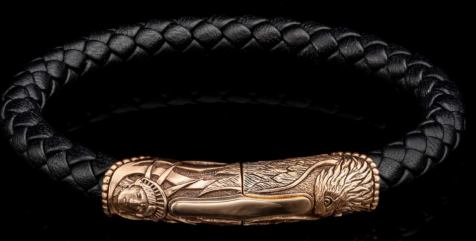 bronze-blk-braided-leather-magnetic-centerpiece-bracelet