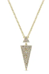 14kyg-0.21ctw-br-dia-double-triangle-pendant-necklace----serial#-s528908