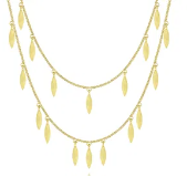 14kyg-two-strandw/marquise-shape-drops