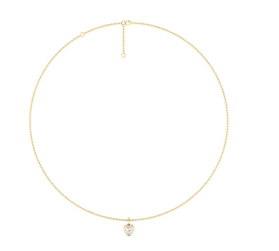 14kyg-1.00ctw-hs-lab-bezel-set-pendant-w-ball-chain-necklace