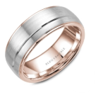 14kw/rg-sandpaper-top-and-high-polish-edges-mens-band