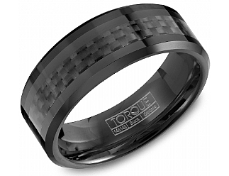 black-ceramic-w/-fiber-onlay-black-all-high-polish-mens-wedding-band--size-10