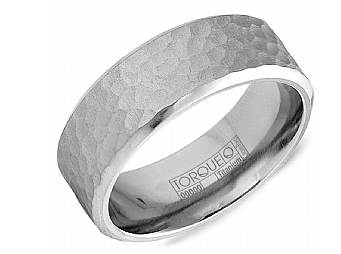titanium-grey-8mm-frosted-hammered-center-and-high-polish-edges-mens-band--size-10
