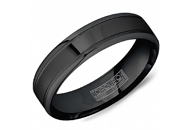 tungsten-carbide-black-6mm-2.2mm-all-high-polish-ctr/-edges-&-sandpaper-grooves