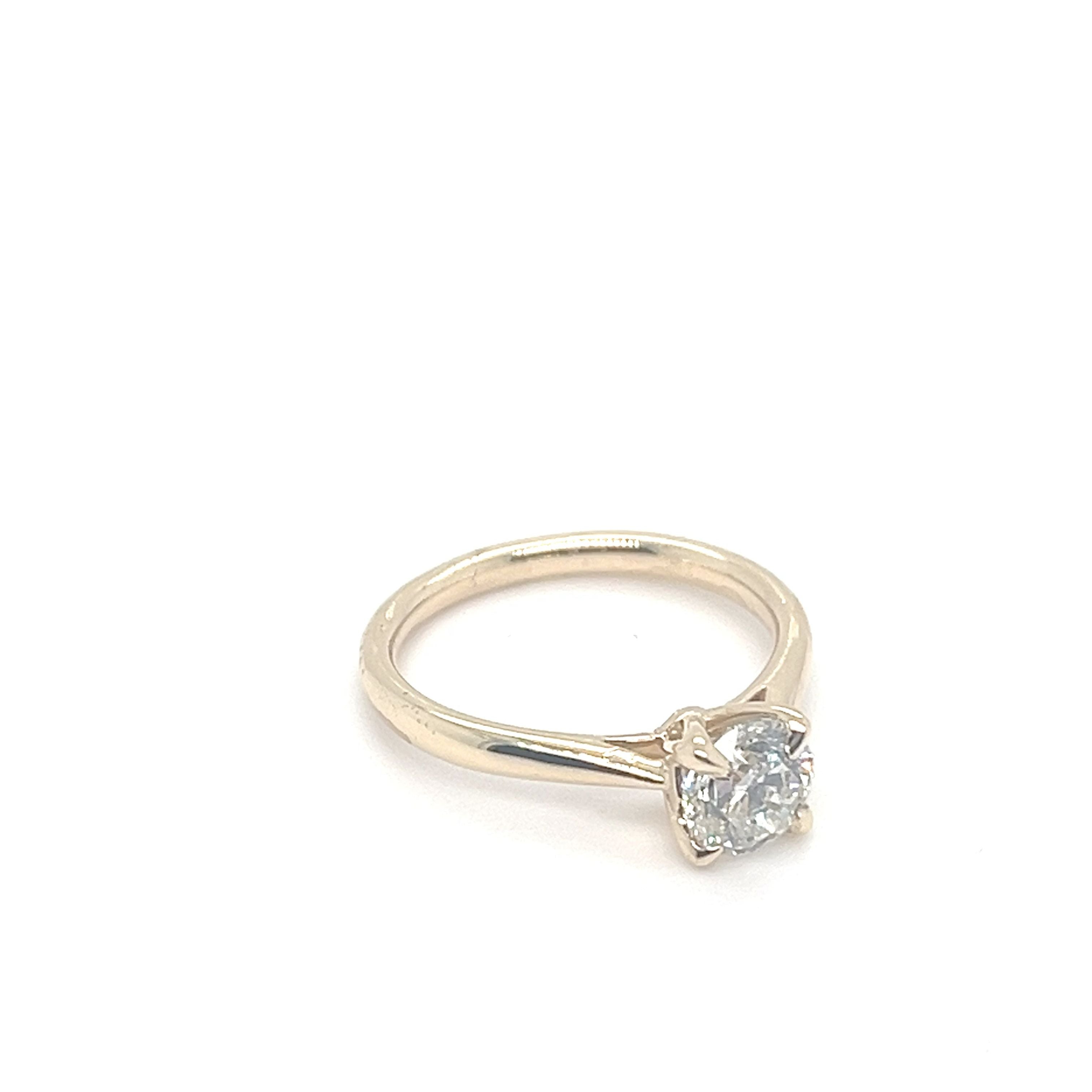 1.01CT BR I I1 NCT/ 14KYG CATHEDRAL ENG RING