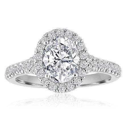 14KWG BR 0.40CTW OVAL HALO PAVE ENG RING
