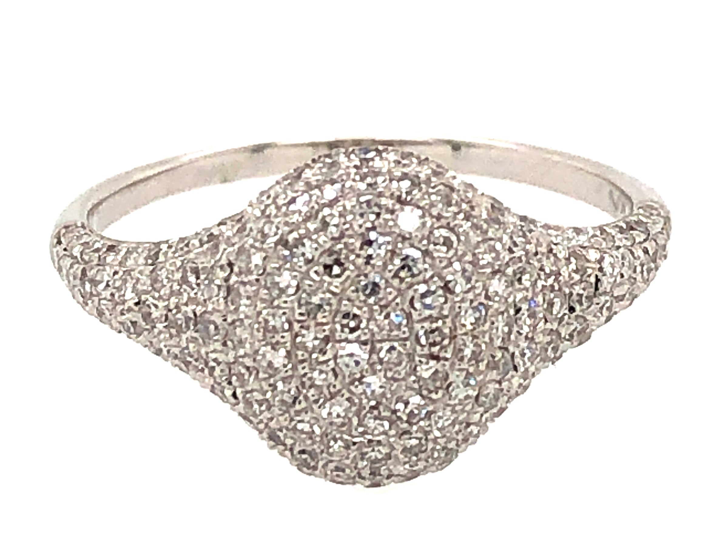 14KWG 0.59CTW BR DIA PAVE OVAL RING