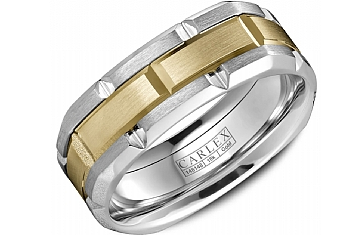 14KWG/YG YELLOW GOLD CENTER WITH WHITE GOLD EDGES MEN BANDS