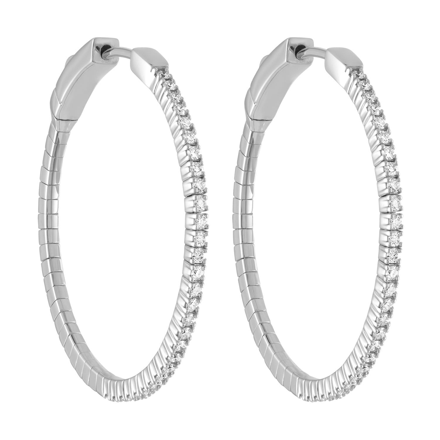 14KWG BR 0.50CTW DIA /  ROUND SHAPED  HOOPS.