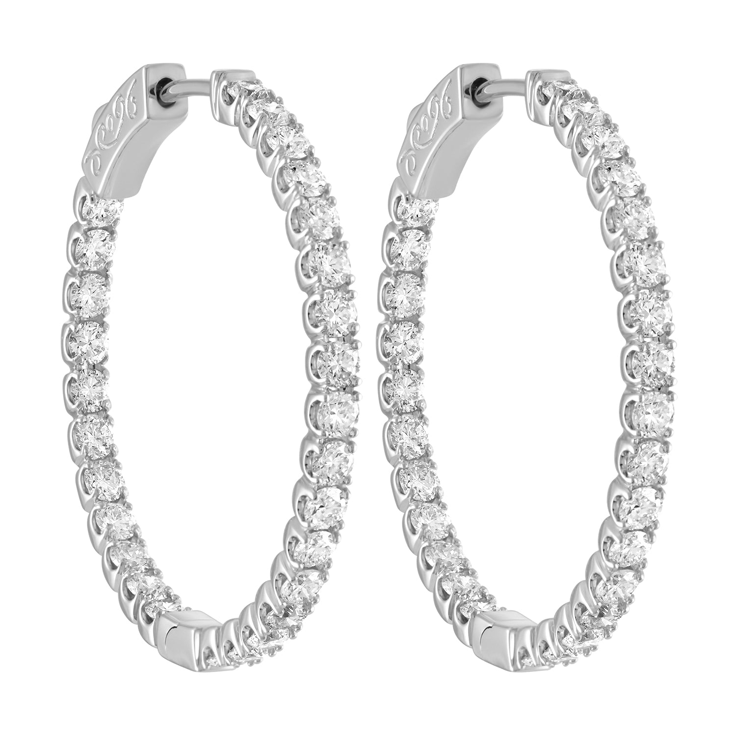 14KRG 2.50CTW BR DIA IN/OUT HOOPS