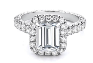 PLAT BR 1.25CTW DIA CU HALO & SHANK W/ETCH & UNDER HALO ENG RING.  60 DIA = 1.25CT
