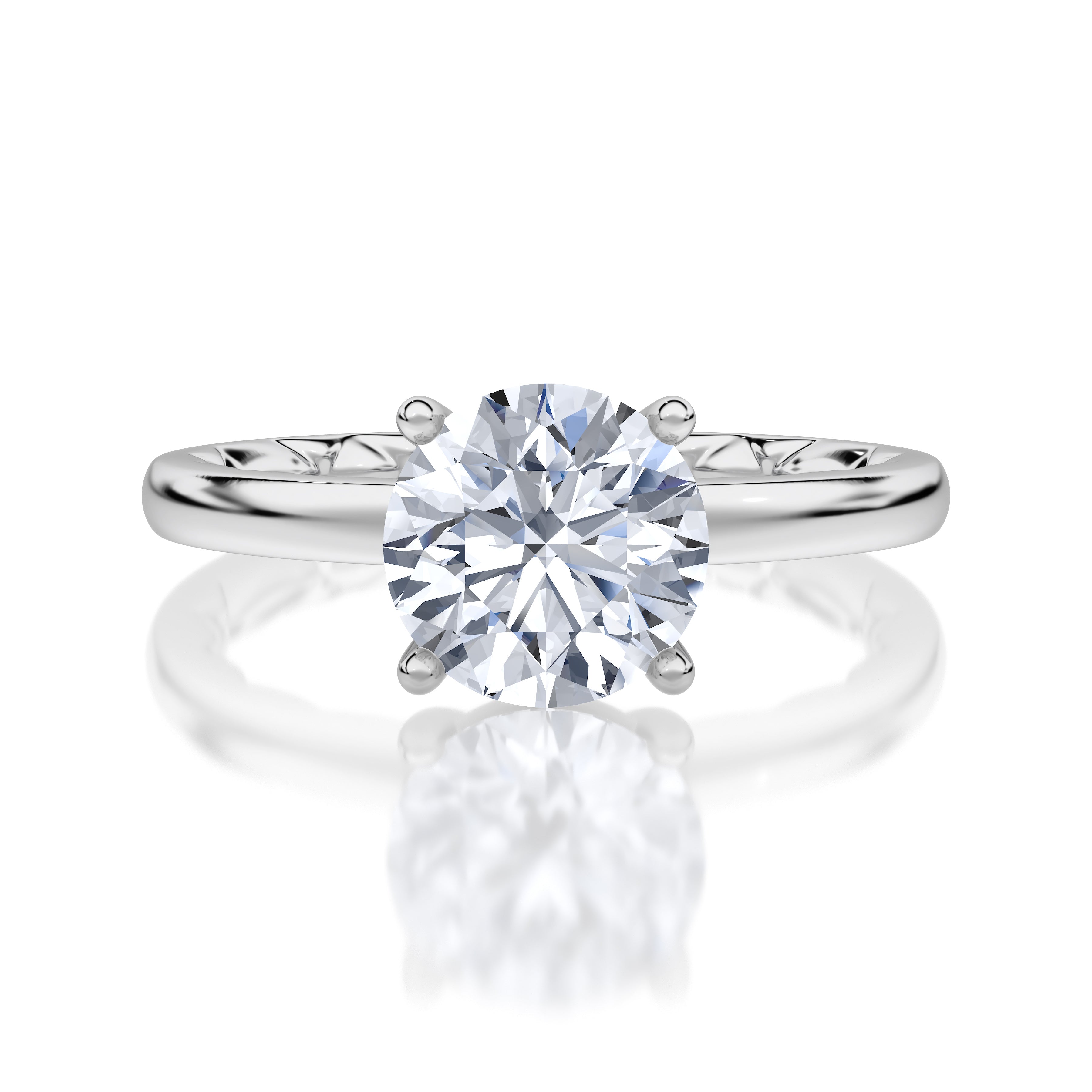 14KWG BR SOLITAIRE ENG RING          2.50CT BR