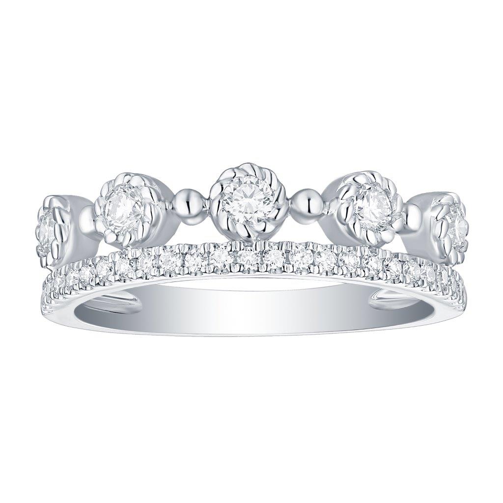 14KWG 0.44CTW LAB DIA CROWN RING      SIZE 7